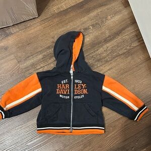 Harley-Davidson Kids Hoodie in Black and Orange